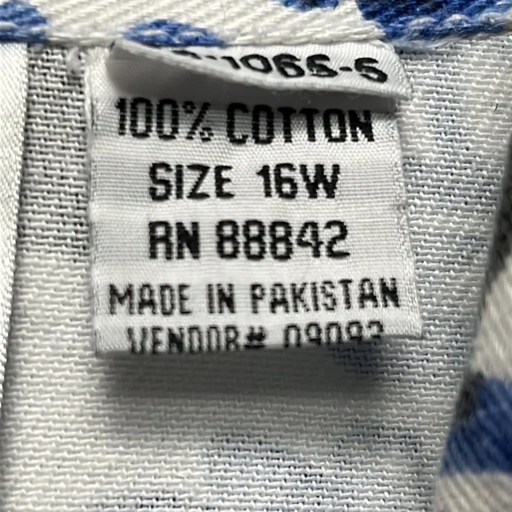 Roaman’s Blue & White Floral Denim Jacket 16W - Picture 6 of 15